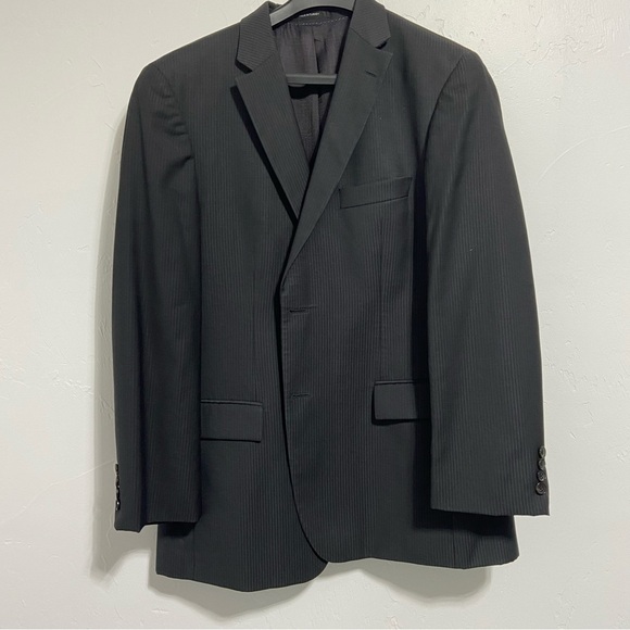 Boss Hugo Boss Men's Suit Jacket Blazer Black Stripe 42R - Picture 1 of 9
